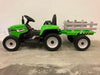 Kindertractor 12V + 2.4G RC + Aanhanger (groen) - Trapautodealer