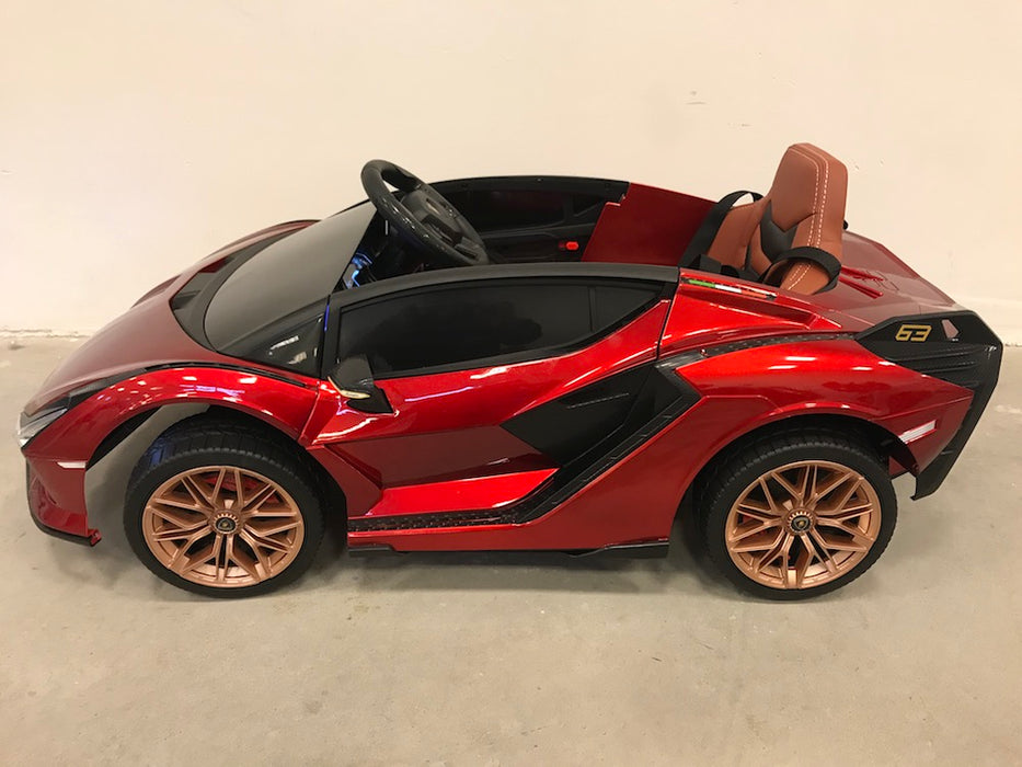 Lamborghini Sian Kinderauto 12V + 2.4G RC (rood) - Trapautodealer