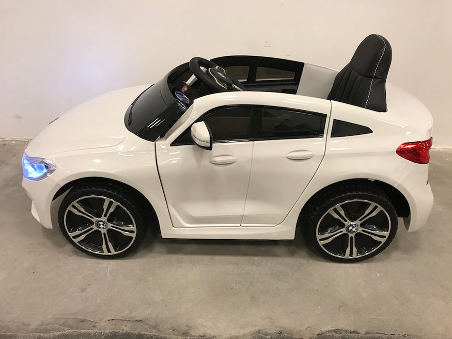 BMW 6 GT Elektrische Speelgoedauto 12V + 2.4G RC (wit) - Trapautodealer