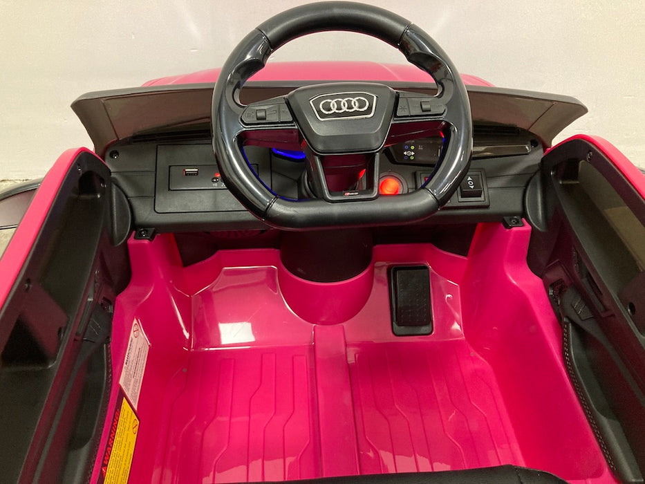 Audi RS6 Accu Kinderauto 12V + 2.4G RC (roze) - Trapautodealer