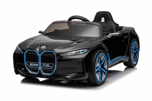 BMW i4 Elektrische kinderauto 12V  + 2.4G RC zwart metallic (JE1009zw) - Trapautodealer