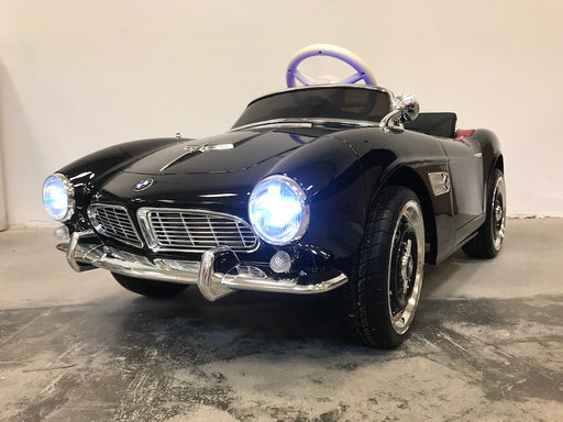 BMW 507 Oldtimer Kinderauto 12V + 2.4G Afstandsbediening (zwart) - Trapautodealer