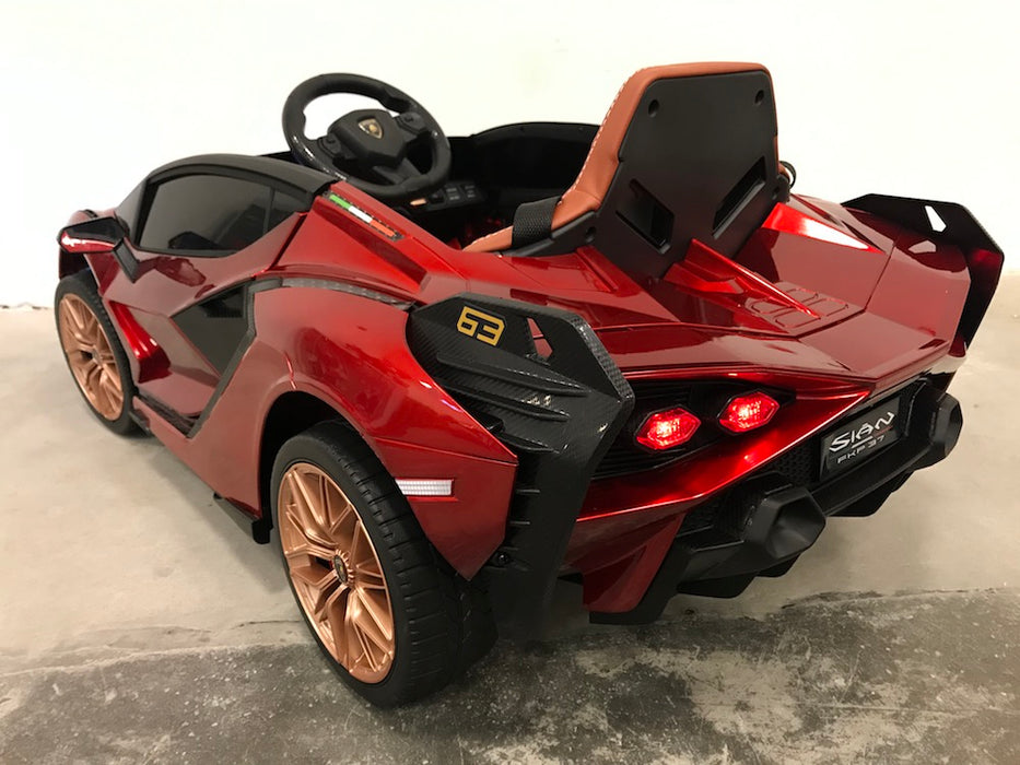 Lamborghini Sian Kinderauto 12V + 2.4G RC (rood) - Trapautodealer