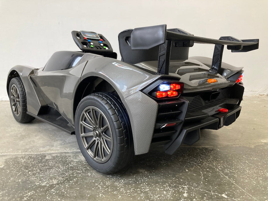 KTM X-Bow Elektrische Kinderauto  12V (Grijs metallic) + 2.4 RC - Trapautodealer