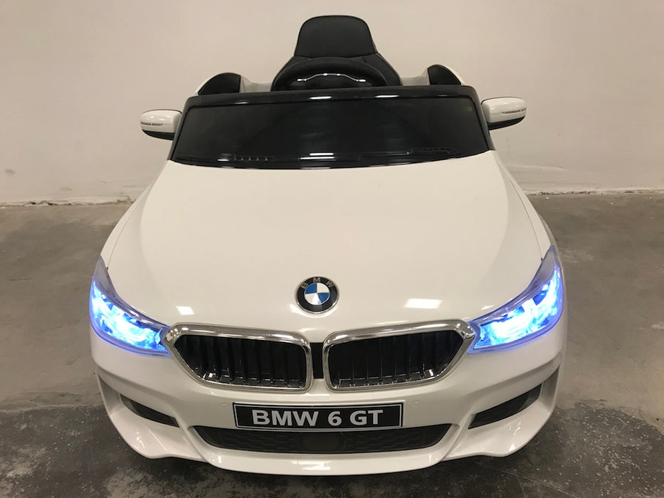 BMW 6 GT Elektrische Speelgoedauto 12V + 2.4G RC (wit) - Trapautodealer