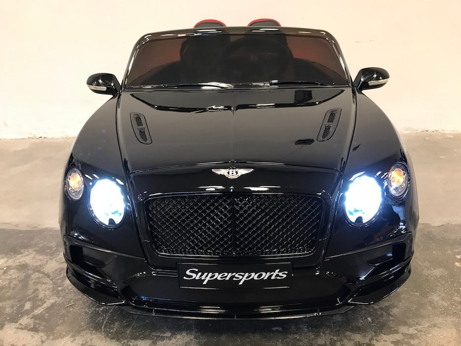 Bentley Continental Supersports Kinderauto 12V + 2.4G RC (zwart) - Trapautodealer