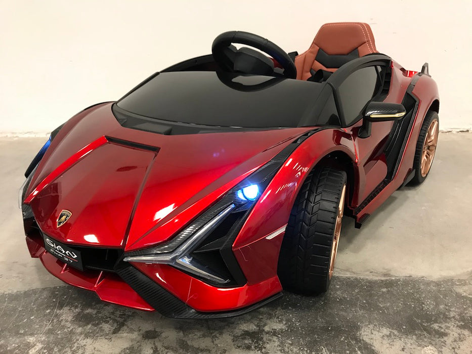 Lamborghini Sian Kinderauto 12V + 2.4G RC (rood) - Trapautodealer