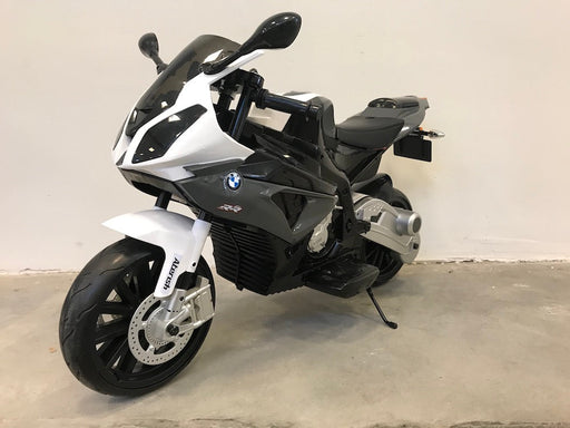 Elektrische kindermotor BMW S1000 12V grijs - Trapautodealer