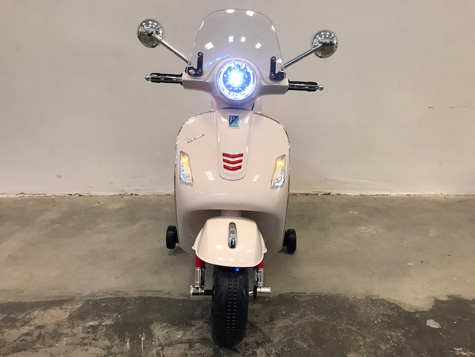 Vespa GTS Kinder Scooter Elektrisch 12V (wit) - Trapautodealer