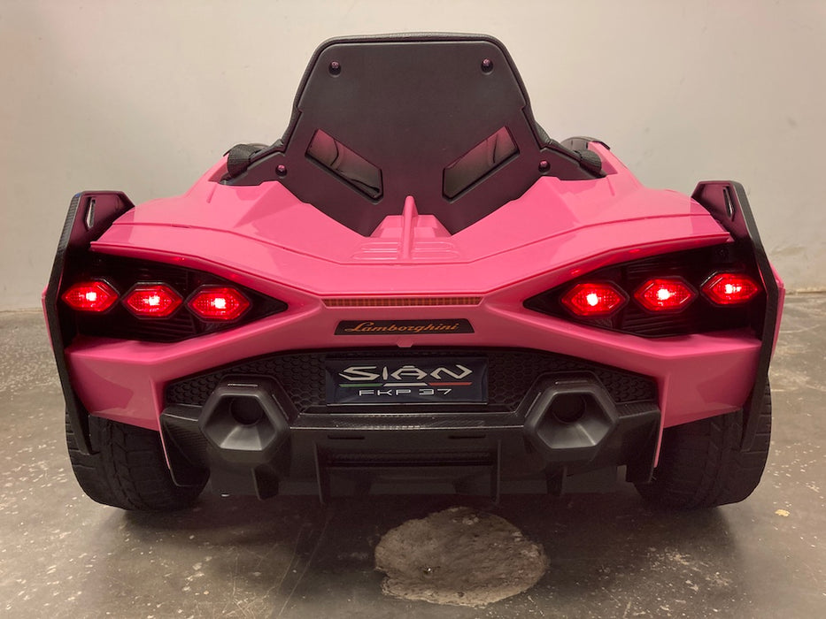 Lamborghini Sian Accu Auto 12V + 2.4G Afstandsbediening (roze) - Trapautodealer