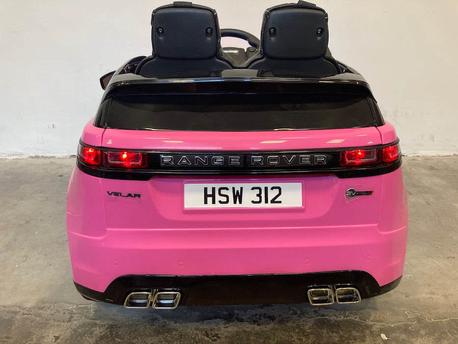 Range Rover Velar Kinderauto 12V + 2.4G RC (roze) - Trapautodealer