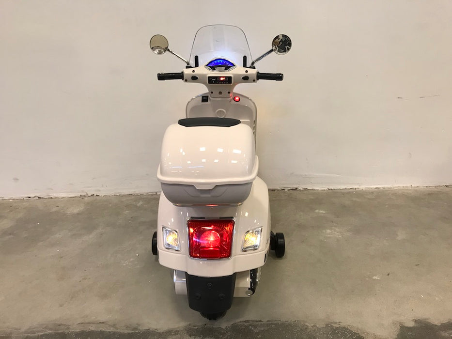 Vespa GTS Kinder Scooter Elektrisch 12V (wit) - Trapautodealer