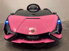 Lamborghini Sian Accu Auto 12V + 2.4G Afstandsbediening (roze) - Trapautodealer