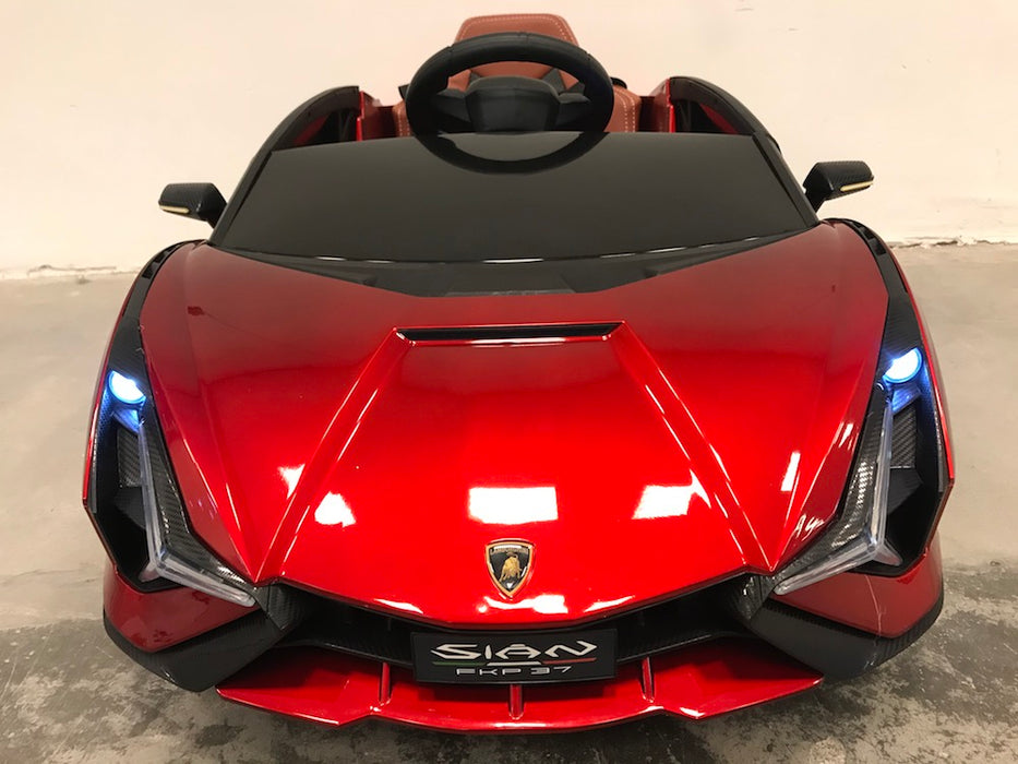 Lamborghini Sian Kinderauto 12V + 2.4G RC (rood) - Trapautodealer