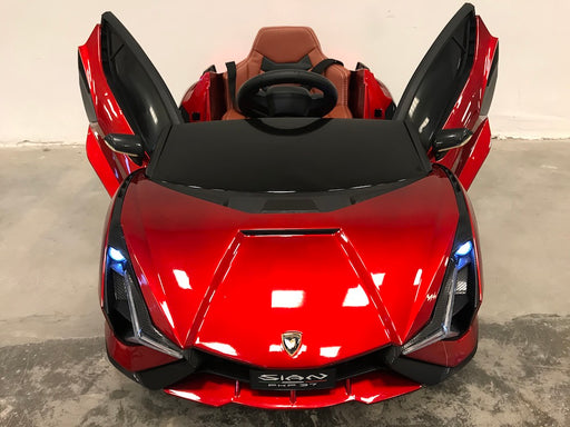 Lamborghini Sian Kinderauto 12V + 2.4G RC (rood) - Trapautodealer