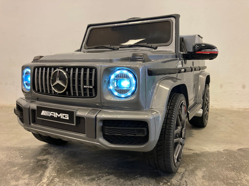 Mercedes G63 AMG Kinderauto 12V + 2.4G RC (zilvergrijs) - Trapautodealer