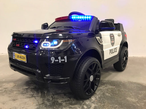 Politie Kinderauto SUV 12V + 2.4G Afstandsbediening (zwart) - Trapautodealer