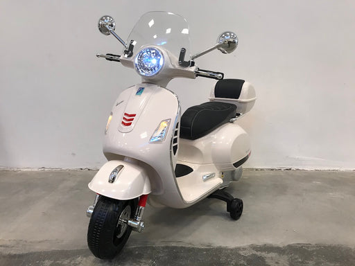 Vespa GTS Kinder Scooter Elektrisch 12V (wit) - Trapautodealer