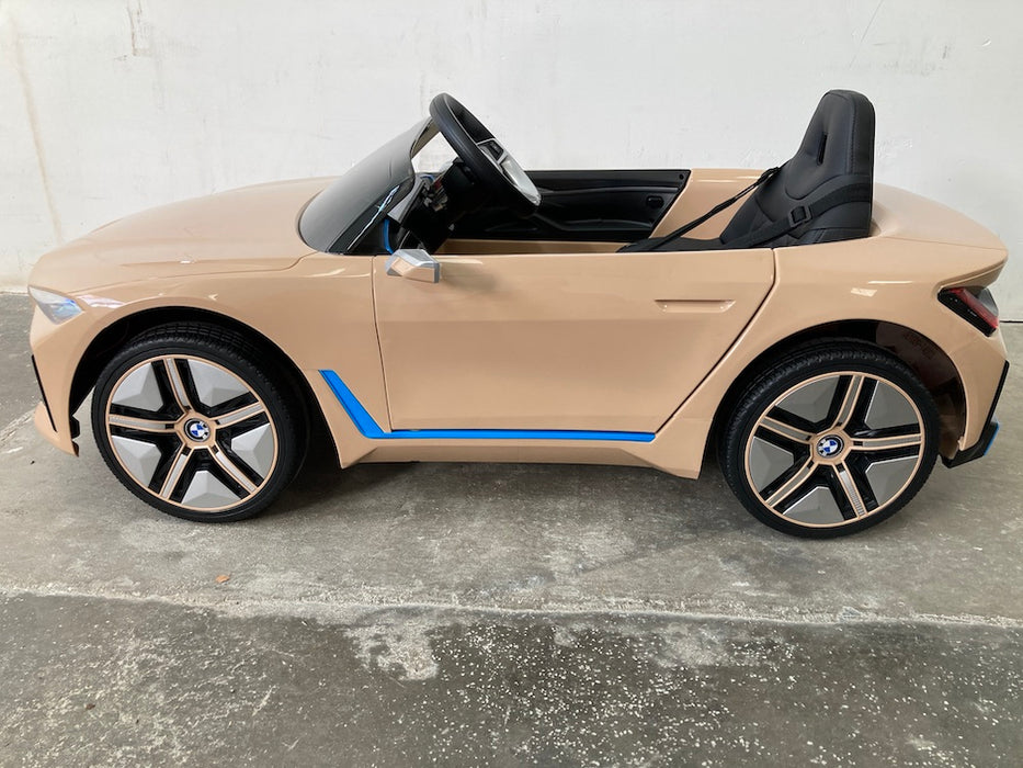 BMW i4 Auto Voor Kinderen 12V + 2.4G RC (brons) - Trapautodealer