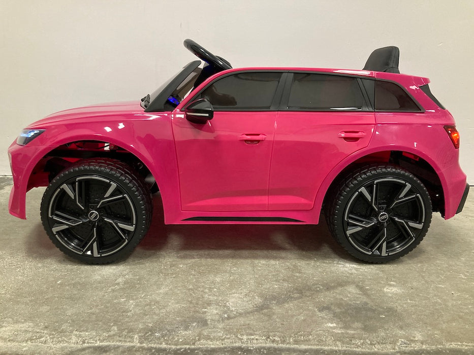 Audi RS6 Accu Kinderauto 12V + 2.4G RC (roze) - Trapautodealer