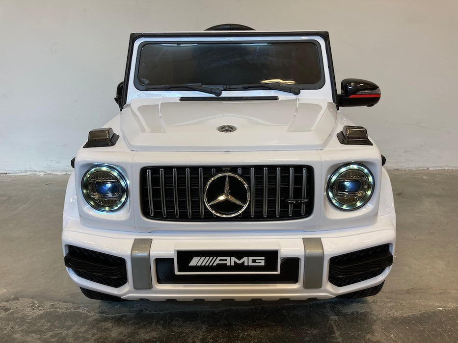 Mercedes G63 AMG Auto voor Kinderen 12V + 2.4G RC (wit) - Trapautodealer