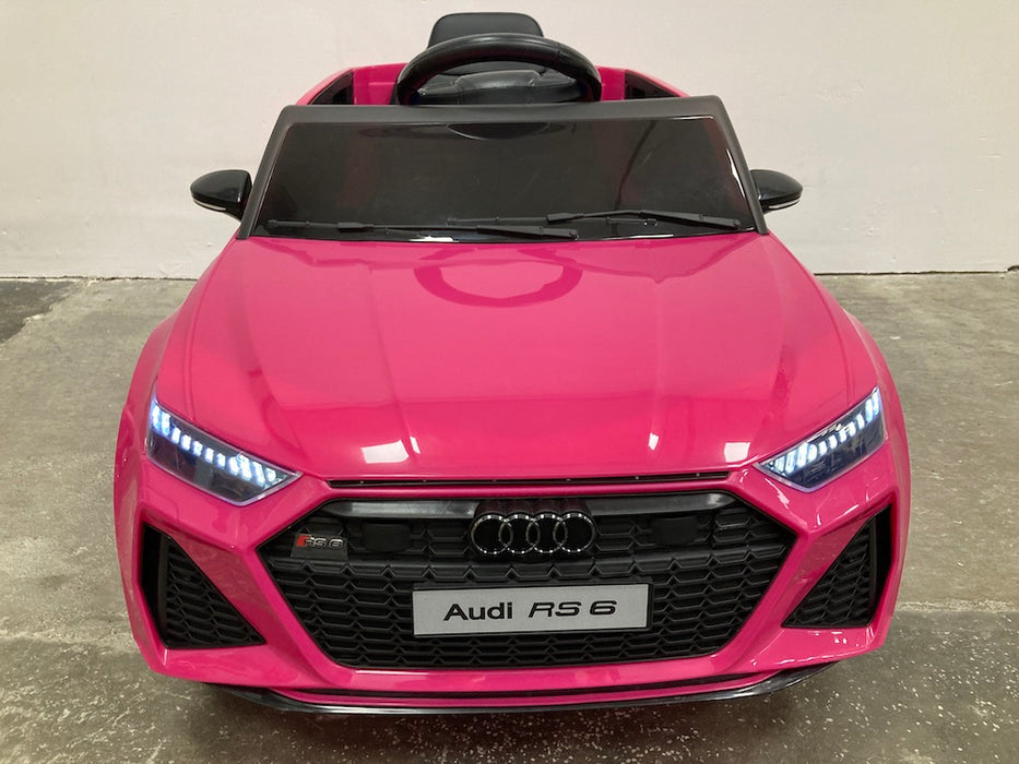 Audi RS6 Accu Kinderauto 12V + 2.4G RC (roze) - Trapautodealer