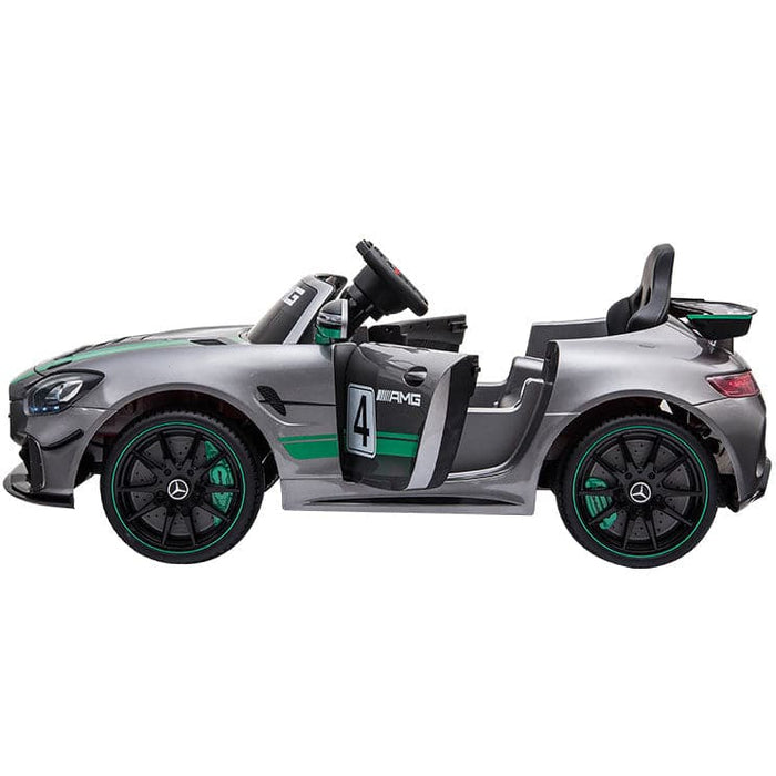 Mercedes-Benz GT4 Kinderauto 12V + 2.4G RC (grijs met MP4) - Trapautodealer