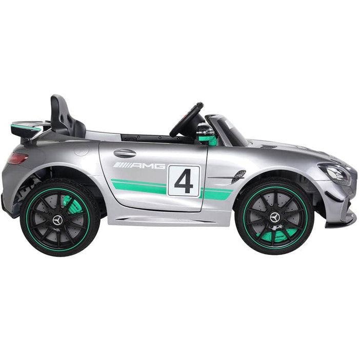 Mercedes-Benz GT4 Kinderauto 12V + 2.4G RC (grijs met MP4) - Trapautodealer