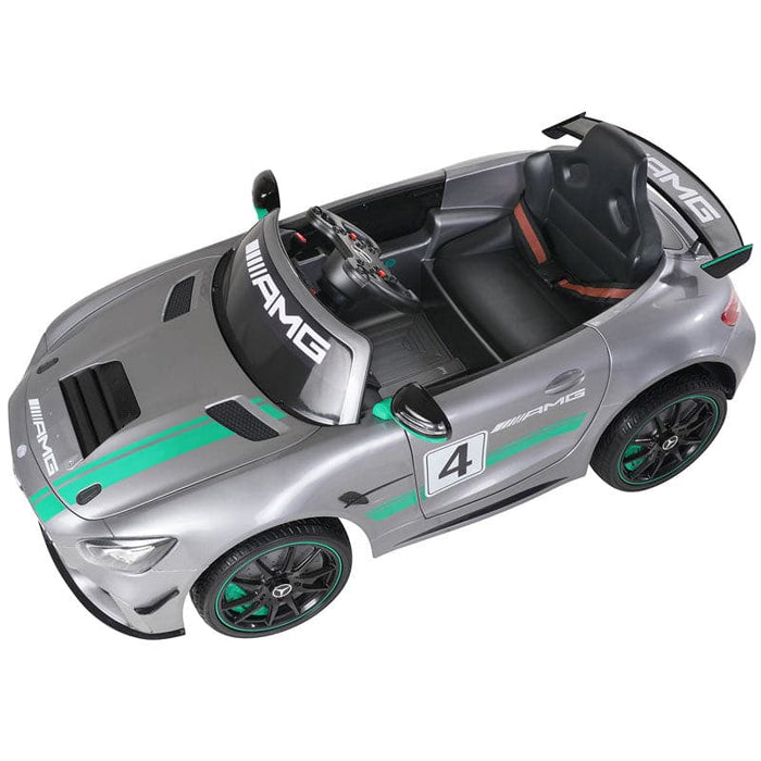 Mercedes-Benz GT4 Kinderauto 12V + 2.4G RC (grijs met MP4) - Trapautodealer