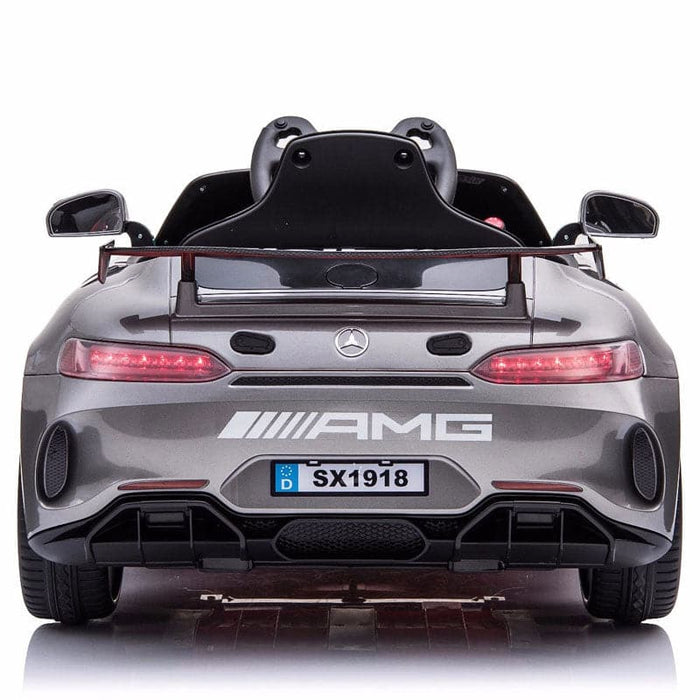 Mercedes-Benz GT4 Kinderauto 12V + 2.4G RC (grijs met MP4) - Trapautodealer