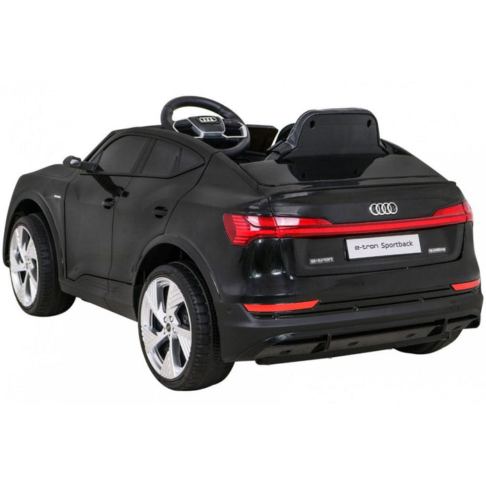 Audi E-Tron Kinderauto 12V + 2.4G Afstandsbediening (zwart met MP4) - Trapautodealer