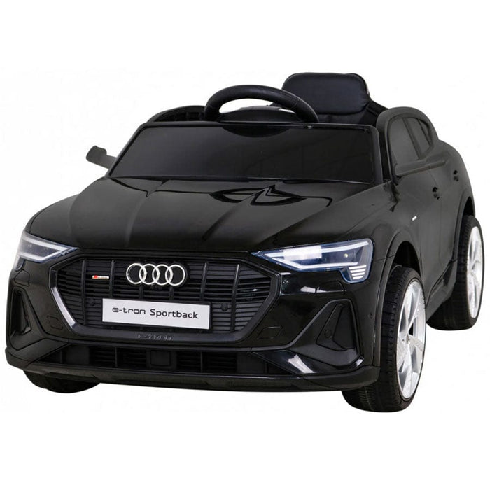 Audi E-Tron Kinderauto 12V + 2.4G Afstandsbediening (zwart met MP4) - Trapautodealer